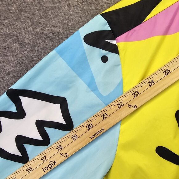 Reason Windbreaker Rain Jacket Size L All-over Print Keith Haring Style Pop-Art - Picture 8 of 10